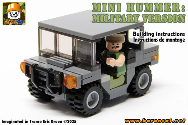 Mini Hummer Military lego moc free instructions